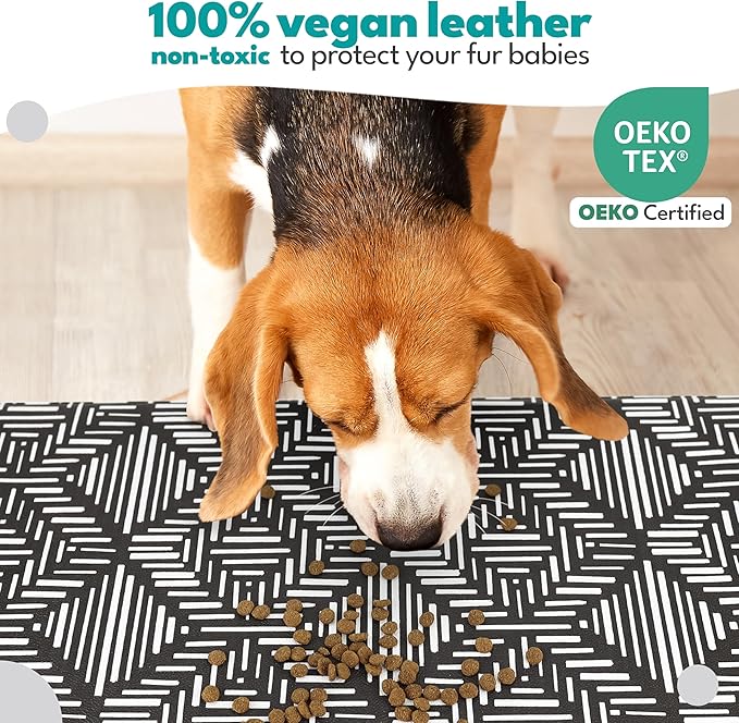 NALALAS Dog Mat for Food and Water, Cat Feeding Mat | Waterproof Dog Bowl Mat | Non-Slip Pet Food Mat for Floors | Pet Mats for Food and Water | Easy to Clean