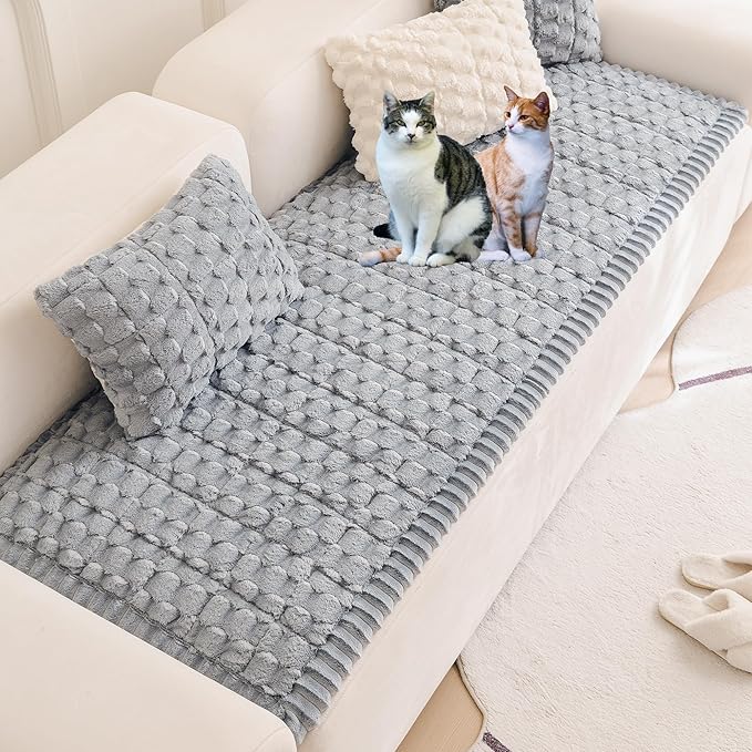 Mivnue Pet Couch Cover, Couch Covers for Dogs, Washable Dog Sofa Covers Couch Protector, Fuzzy Non Slip Couch Slipcover Pet Friendly
