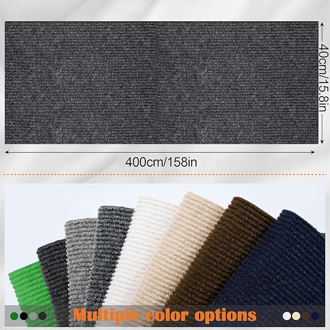 Cat Scratch Furniture Protector - 158" x 15.8" Trimmable Self-Adhesive Cats Claws Scratch Pads, DIY Cat Climbing Couch Protector for Scratch Post Cat Tree Replacement Indoor (Dark Gray)