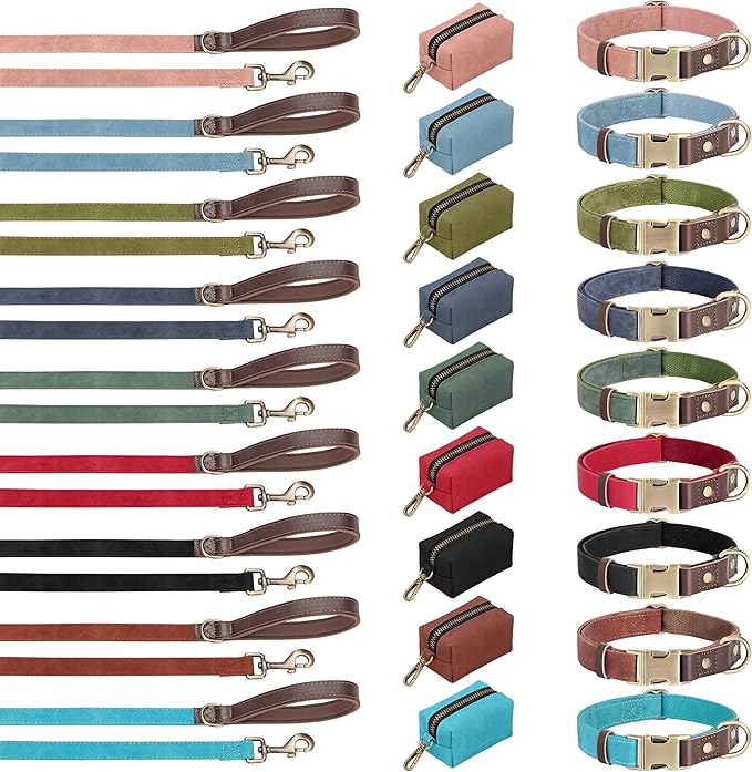 Didog Soft PU Leather Dog Collar for Large Dogs,Classic Adjustable Wide Dog Collars with Quick Release Metal Buckle,Easy Clean and Comfortable with Nylon Lining,Olive Green,XL Neck 20-27", Width 1.2"