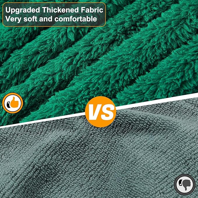 Bienbee Dog Bathrobe, Quick Drying Super Absorbent Dog Robes for After Bath, Warm Keeping Dogs Towel, Dogs Bath Supplies, Dark Green S