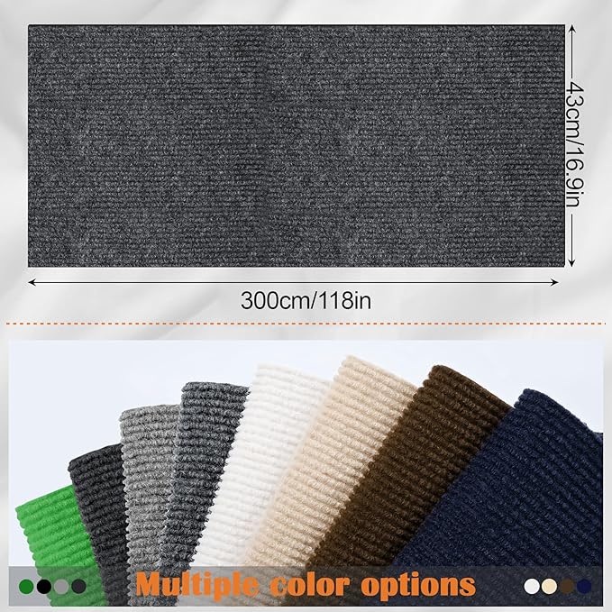 Cat Scratch Furniture Protector - 118" x 17" Trimmable Self-Adhesive Cats Claws Scratch Pads, DIY Cat Climbing Couch Protector for Scratch Post Cat Tree Replacement Indoor (Dark Gray)