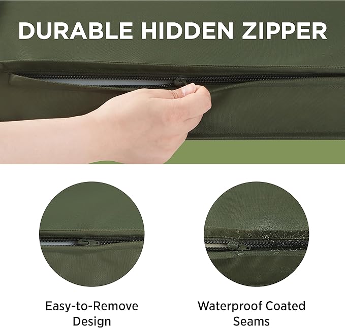 LE SURE Waterproof Dog Bed Cover Replacement Washable - Medium Size for Pet Mat 30x20x3 Inches, Green