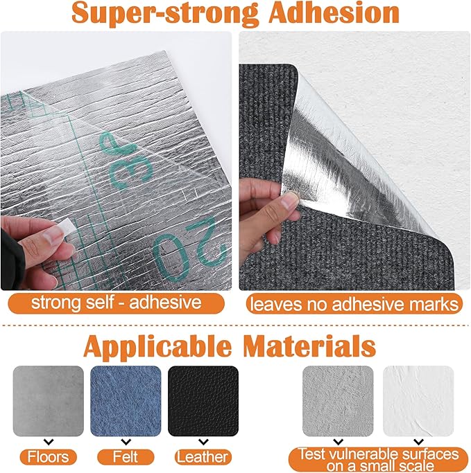 Cat Scratch Furniture Protector - 138" x 13.8" Trimmable Self-Adhesive Cats Claws Scratch Pads, DIY Cat Climbing Couch Protector for Scratch Post Cat Tree Replacement Indoor (Dark Gray)