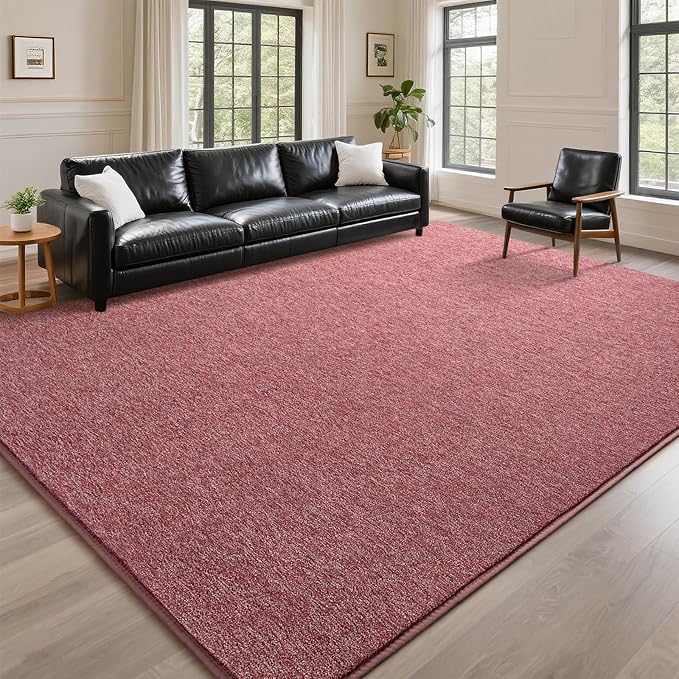 DweIke Rugs for Bedroom Living Room, 7x10 ft Red Area Rug, Washable Memory Foam Indoor Carpet, Modern Non-Slip Ultra Soft Carpets for Kids Boys Girls Adults Nursery Dorm Home Decor