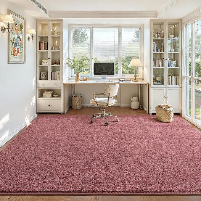 DweIke Rugs for Bedroom Living Room, 4x6 ft Red Area Rug, Washable Memory Foam Indoor Carpet, Modern Non-Slip Ultra Soft Carpets for Kids Boys Girls Adults Nursery Dorm Home Decor