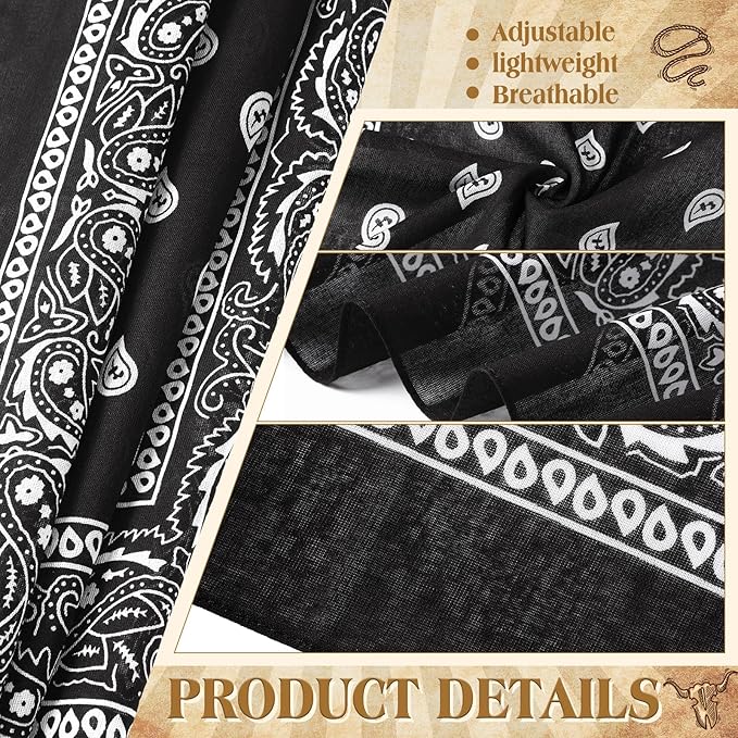 Cat Dog Bandana Collar & Owner Matching Paisley Pattern Bandana Women Headband Square Scarf Headwear Puppy Scarf for Small Dog Adjustable Cat Collar Triangle Neckerchief Handkerchief(Black)