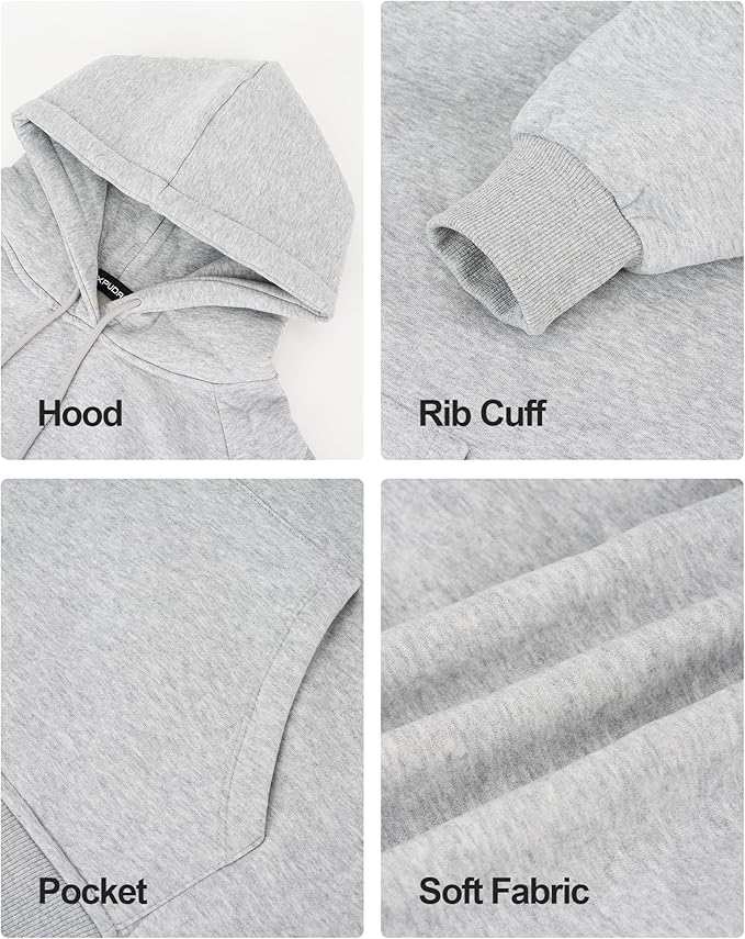 XPUDAC Matching Hoodie for Dogs and Humans Womens Hoodie Oversized Fleece Sweatshirts Long Sleeve Sweaters Pullover Fall Winter Clothes with Pocket, Grey, Medium