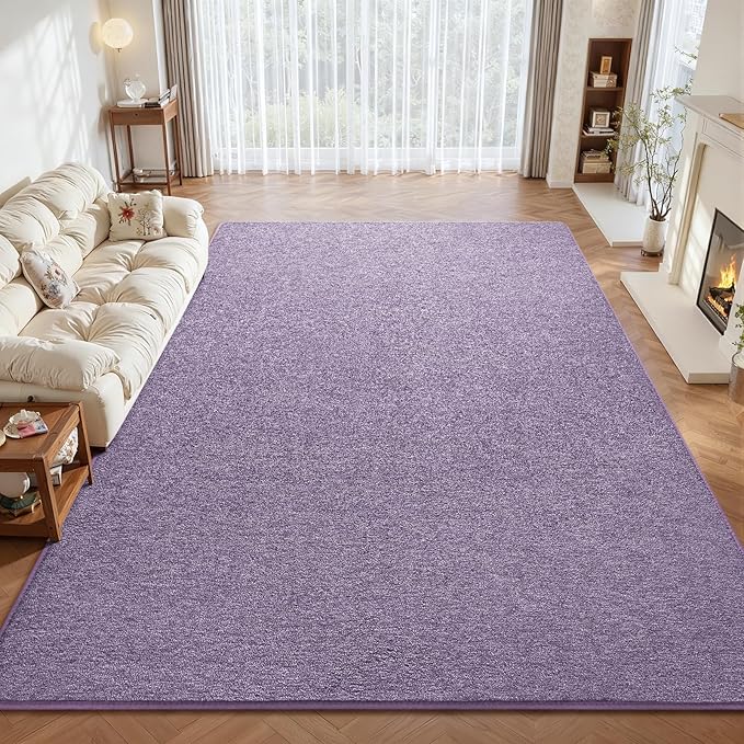 DweIke Rugs for Bedroom Living Room, 5x7 ft Purple Area Rug, Washable Memory Foam Indoor Carpet, Modern Non-Slip Ultra Soft Carpets for Kids Boys Girls Adults Nursery Dorm Home Decor