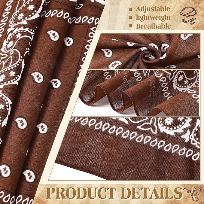 Cat Dog Bandana Collar & Owner Matching Paisley Pattern Bandana Women Headband Square Scarf Headwear Puppy Scarf for Small Dog Adjustable Cat Collar Triangle Neckerchief Handkerchief(Brown)