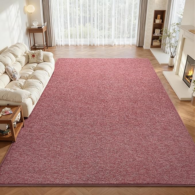 DweIke Rugs for Bedroom Living Room, 4x6 ft Red Area Rug, Washable Memory Foam Indoor Carpet, Modern Non-Slip Ultra Soft Carpets for Kids Boys Girls Adults Nursery Dorm Home Decor