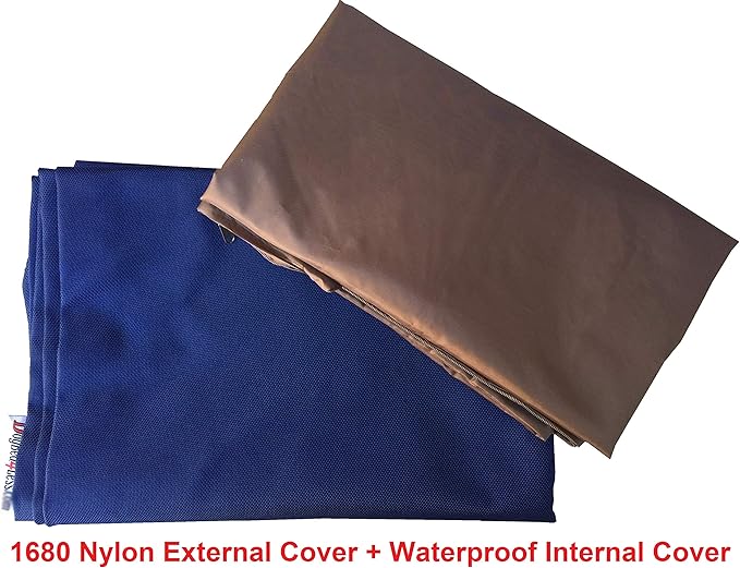 Dogbed4less Do It Yourself DIY Pet Bed Pillow Duvet 1680 Durable Cover and Waterproof Internal case for Dog/Cat at Medium 36"X29" Navy Blue Color - Covers only