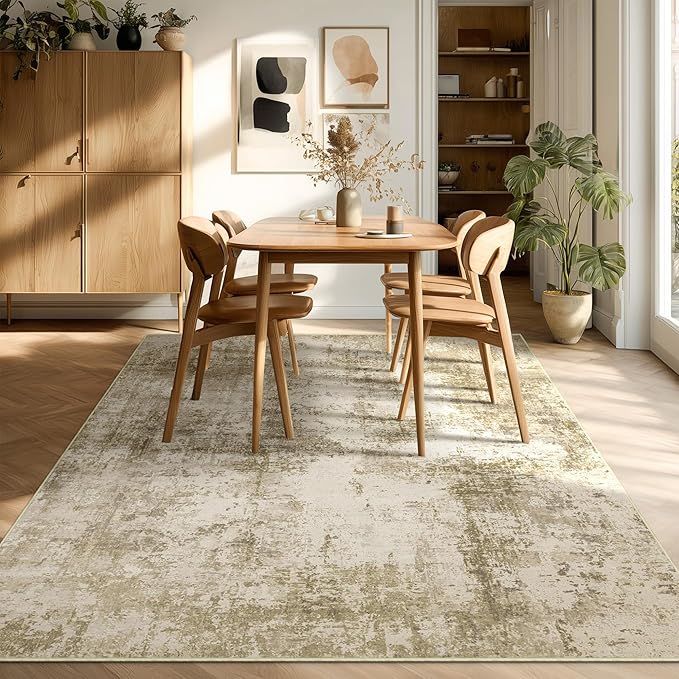 LEPEII 5x7 Area Rugs, Rugs for Living Room, Indoor Non-Slip Washable Rug for Bedroom, Dining Room, Low Pile Home Decor Neutral Area Rug