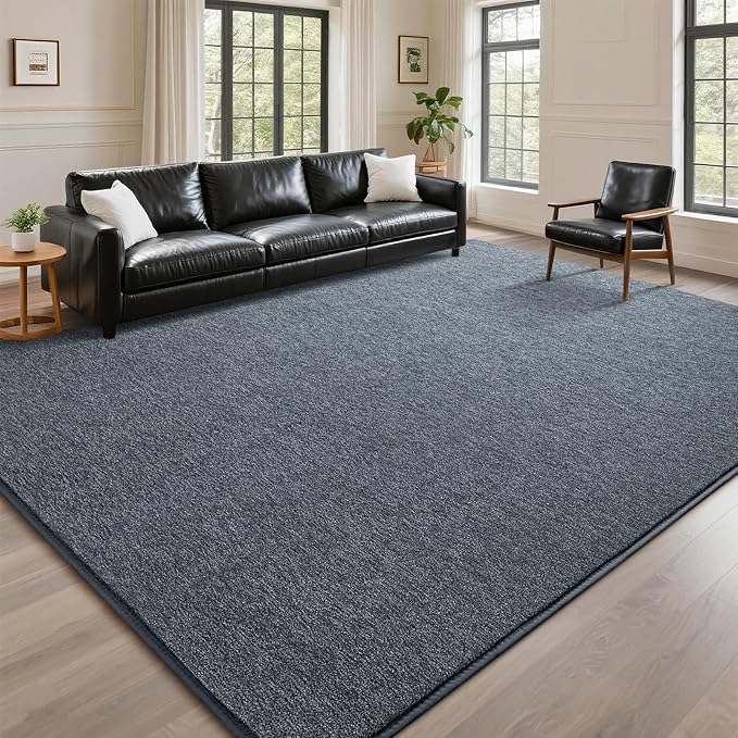 DweIke Rugs for Bedroom Living Room, 5x7 ft Blue Grey Area Rug, Washable Memory Foam Indoor Carpet, Modern Non-Slip Ultra Soft Carpets for Kids Boys Girls Adults Nursery Dorm Home Decor