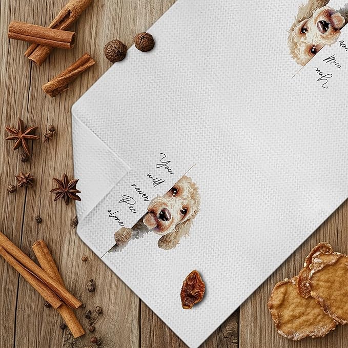 LUKIPOM280 Funny Goldendoodle Gifts Hand Towels, You Will Never Pee Alone Funny Bathroom Hand Towels, Goldendoodle Dog Bathroom Decor, 16x24 Inches