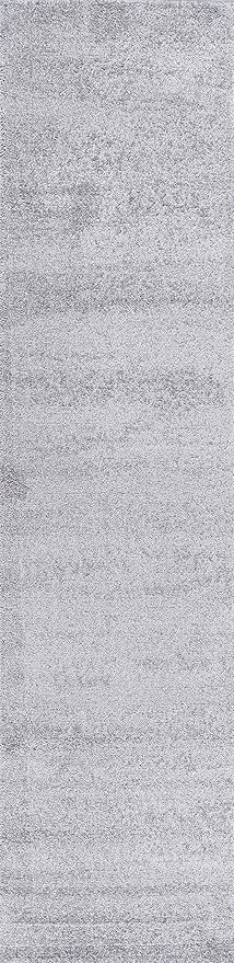 JONATHAN Y Haze Solid Low-Pile Light Gray Runner Rug 2x16, Coastal,Bohemian,Minimalist,Classic, Easy-Cleaning for Living Room,Bedroom,Kitchen,Pet Friendly,Non-Shedding (SEU100K-216)