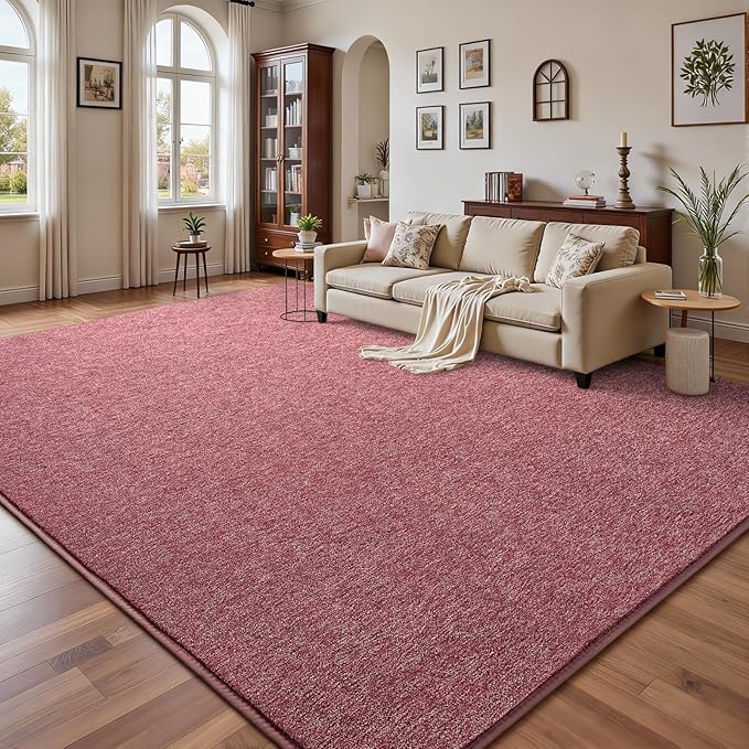 DweIke Rugs for Bedroom Living Room, 4x6 ft Red Area Rug, Washable Memory Foam Indoor Carpet, Modern Non-Slip Ultra Soft Carpets for Kids Boys Girls Adults Nursery Dorm Home Decor
