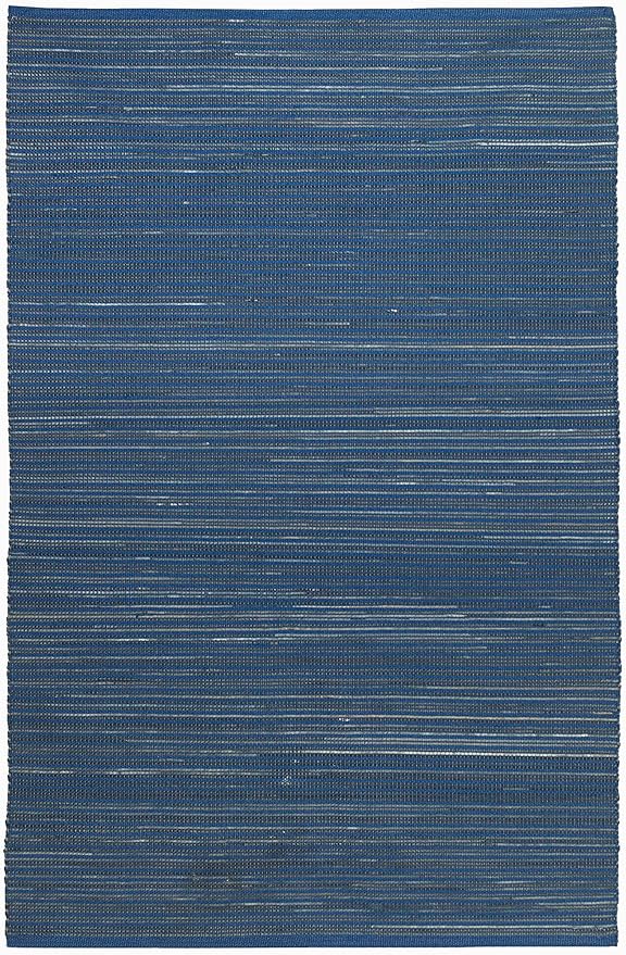 Fab Habitat Area Rug - Hand Woven, Stain Resistant, Pet Friendly - Premium Recycled Polyester Yarn & Reclaimed Rubber - Stripes - Bedroom, Living Room - Kismet - Indigo - 4 x 6 ft