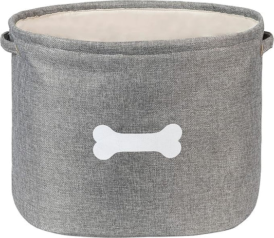 Park Life Designs - Dog Toy Storage for All Pets, Including Cats, Puppies, and Kittens (Capri, Gray, White Bone)