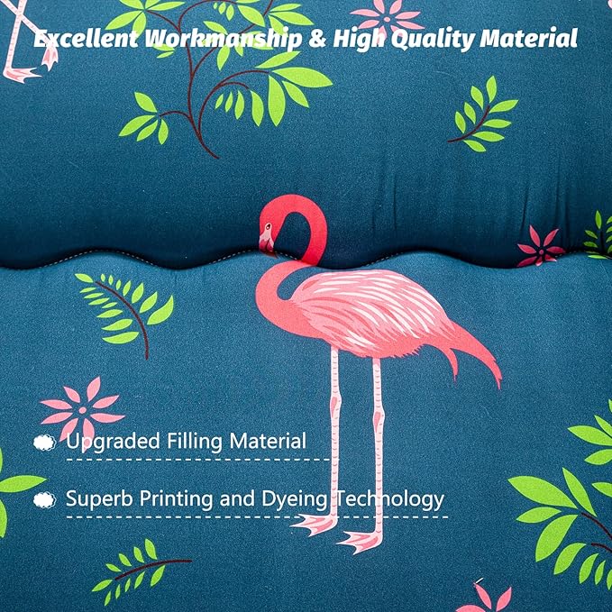 MAXYOYO Flamingo Japanese Floor Mattress Futon Mattress Boys Girls Foldable Bed Camping Mattress Floor Lounger Bed Couches and Sofas Mattress Topper King Size