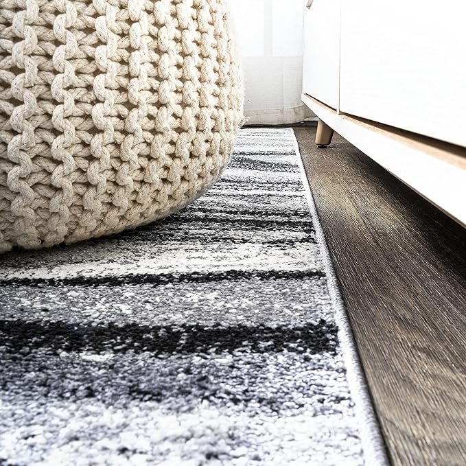 JONATHAN Y Viscon Abstract Marble Light Gray/Black Indoor Area Rug 3x5, Modern,Contemporary,Geometric,Casual, Easy-Cleaning for Living Room,Bedroom,Kitchen,Pet Friendly,Non-Shedding (SEU207A-3)