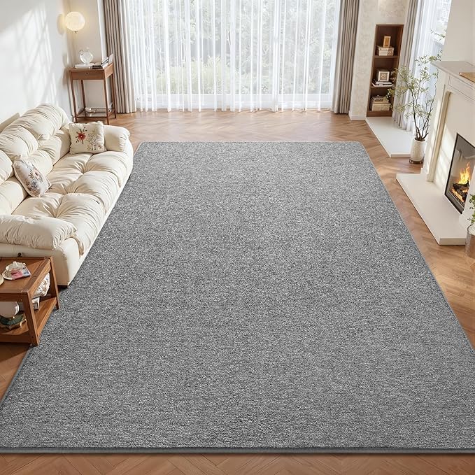 DweIke Rugs for Bedroom Living Room, 7x10 ft Grey Area Rug, Washable Memory Foam Indoor Carpet, Modern Non-Slip Ultra Soft Carpets for Kids Boys Girls Adults Nursery Dorm Home Decor