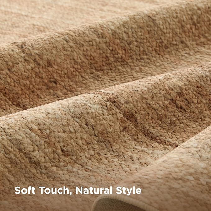 Bedsure 3x5 Printed Jute-Look Rug for Living Room, Machine Washable Rugs, Jute-Look Rug, Non-Slip Backing, Non-Shedding