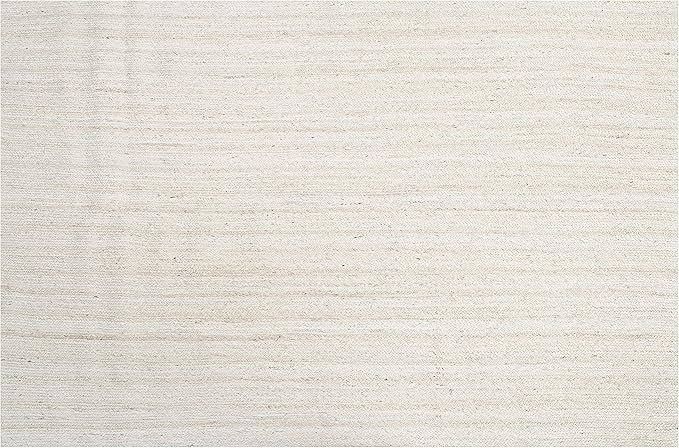 Hausattire Hand Woven Jute Braided Rug, 4'x6' ??Off White, Reversible Boho Entry Area Rugs for Kitchen, Living Room I Farmhouse Indoor Outdoor Decorative Floor Rug, 48x72 Inches