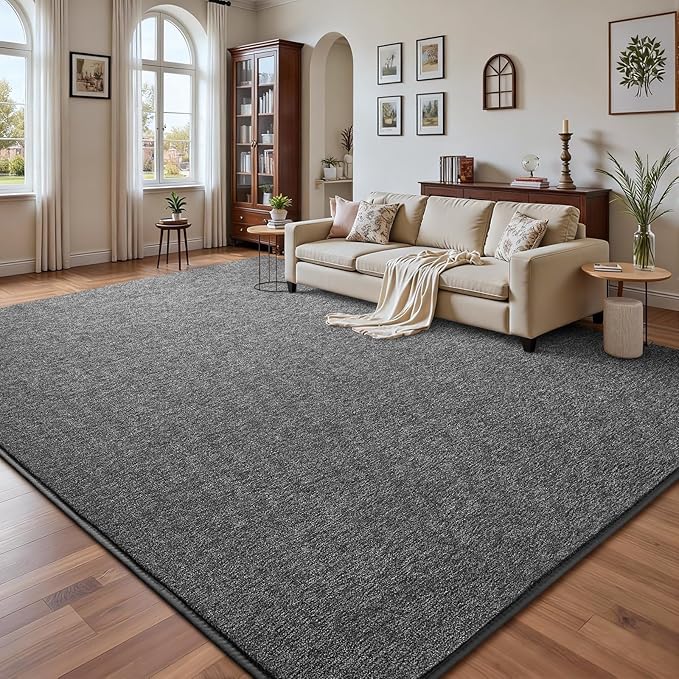 DweIke Rugs for Bedroom Living Room, 5x7 ft Black Grey Area Rug, Washable Memory Foam Indoor Carpet, Modern Non-Slip Ultra Soft Carpets for Kids Boys Girls Adults Nursery Dorm Home Decor