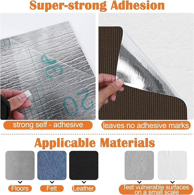 Cat Scratch Furniture Protector - 40" x 17" Trimmable Self-Adhesive Cats Claws Scratch Pads, DIY Cat Climbing Couch Protector for Scratch Post Cat Tree Replacement Indoor (Brown)