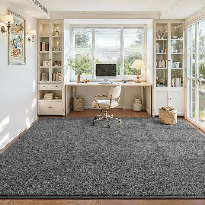 DweIke Rugs for Bedroom Living Room, 4x6 ft Black Grey Area Rug, Washable Memory Foam Indoor Carpet, Modern Non-Slip Ultra Soft Carpets for Kids Boys Girls Adults Nursery Dorm Home Decor