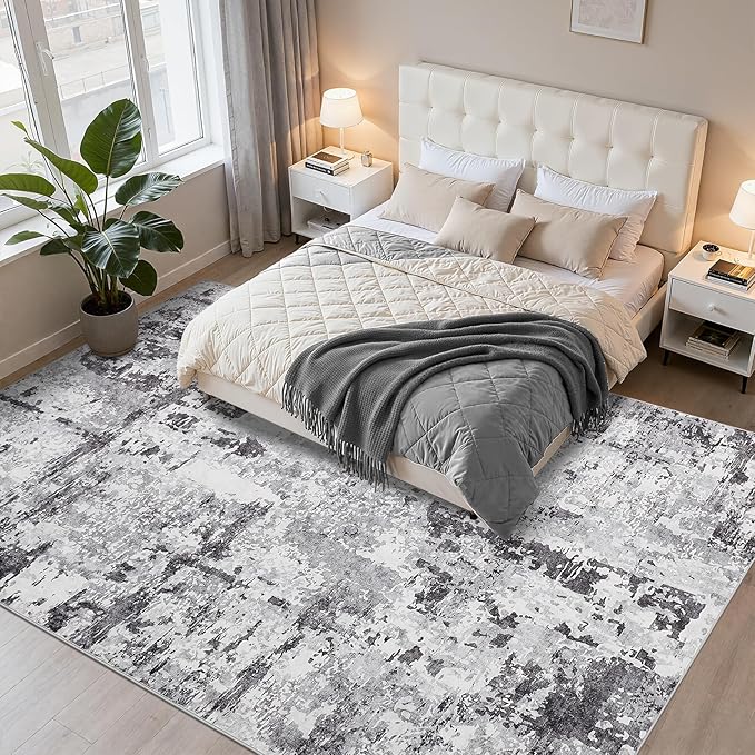GarveeHome Large Area Rugs 10x14 for Living Room, Abstract Washable Rug Modern Non Slip Floor Mat Carpet Indoor Thin Accent Rug for Bedroom Dining Room Playroom Nursery Home Decor