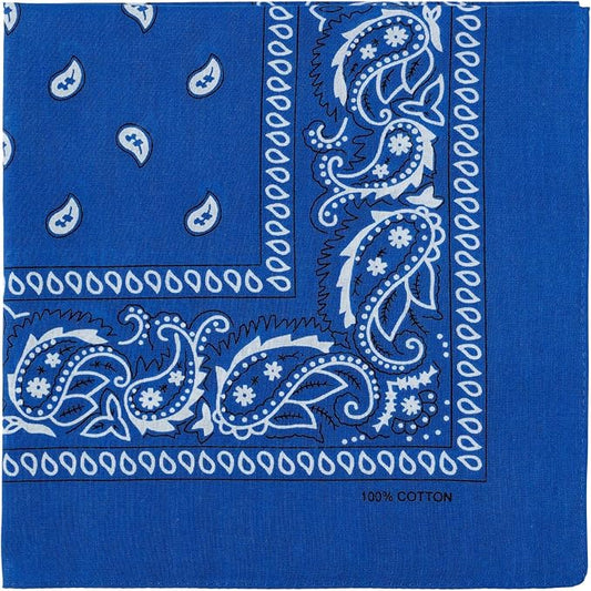 combocube 12 Pack(one Dozen) Multi-Purpose Cotton Paisley Cowboy Bandanas Headband for Men and Women