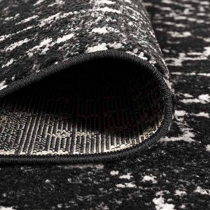 JONATHAN Y Boho Vintage Diamond Black/Ivory Square Area Rug 3X3 ft, Moroccan Hype for Living Room, Bedroom, Kitchen, Office, Easy-Cleaning, High Traffic, Pet-Friendly, Non-Shedding (MOH101D-3SQ)