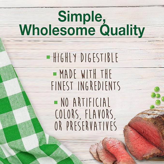 Nylabone Healthy Edibles Natural Dog Chews Long Lasting Roast Beef Flavor Treats for Dogs, Medium/Wolf (2 Count) (Pack of 3)