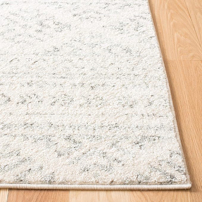 SAFAVIEH Tulum Collection Area Rug - 3' Square, Ivory & Grey, Moroccan Boho Tribal Design, Non-Shedding & Easy to Clean, Ideal for Entryway, Foyer, Accent Space, Bedroom (TUL272A)
