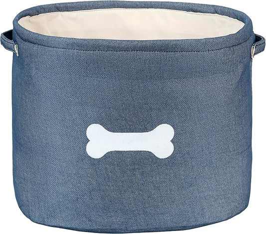 Park Life Designs - Dog Toy Storage for All Pets, Including Cats, Puppies, and Kittens (Capri, Blue, White Bone)