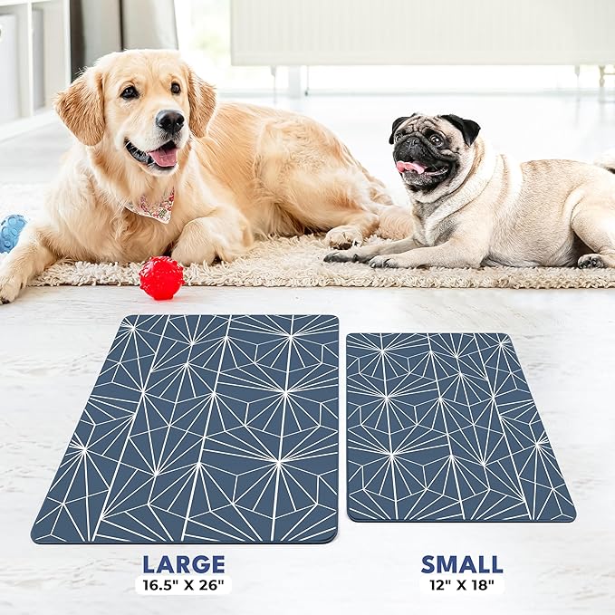 NALALAS Large Dog Mat for Food and Water, Cat Feeding Mat | Large Waterproof Dog Bowl Mat | Non-Slip Pet Food Mat for Floors | Pet Mats for Food and Water | Easy to Clean