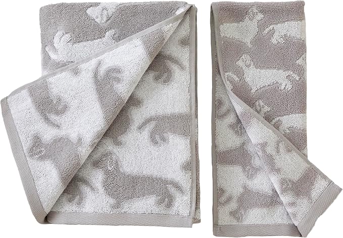 SKL Home by Saturday Knight Ltd. Dog 2 Pc Hand Towel, Gray