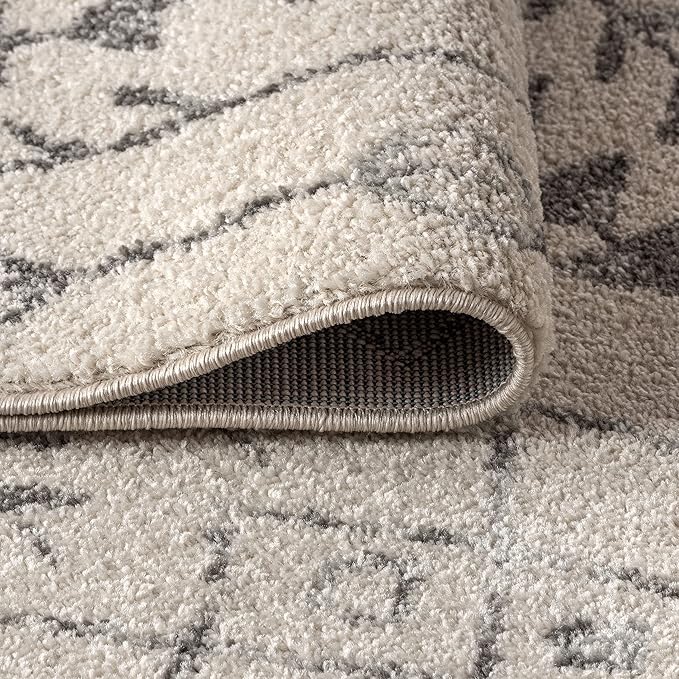 JONATHAN Y Ziri Moroccan Geometric Cream/Gray Runner Rug, 2x8, Bohemian, Scandinavian, Easy-Cleaning for Living Room, Bedroom, Kitchen, Pet Friendly, Non-Shedding (MOH210A-28)
