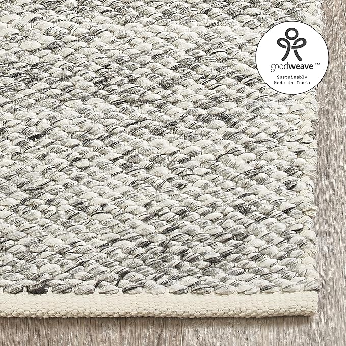 Fab Habitat Machine Washable Area Rug - Hand Woven, Stain Resistant, Pet Friendly - Premium Recycled Polyester Yarn - Solid - Kitchen, Hallway - Biltmore - Natural - 2.5 x 8 ft Runner