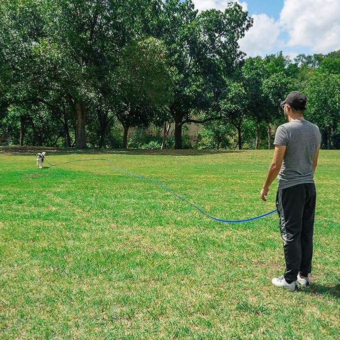 Hi Kiss Dog/Puppy Obedience Recall Training Agility Lead - 15ft 20ft 30ft 50ft 100ft Training Leash - Great for Training, Play, Camping, or Backyard Purple 15 Feet