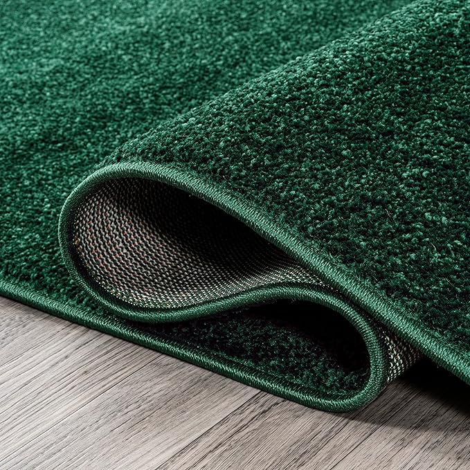 JONATHAN Y Haze Solid Low-Pile Emerald 6x9 Oval Indoor Area Rug, Coastal,Bohemian,Minimalist,Classic, Easy-Cleaning for Living Room,Bedroom,Kitchen,Pet Friendly,Non-Shedding (SEU100L-6OV)
