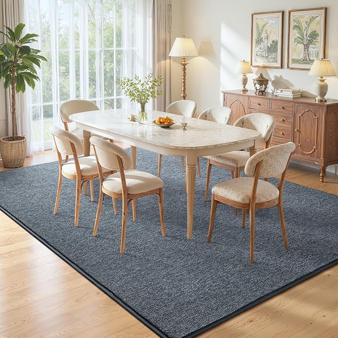 DweIke Rugs for Bedroom Living Room, 6x9 ft Blue Grey Area Rug, Washable Memory Foam Indoor Carpet, Modern Non-Slip Ultra Soft Carpets for Kids Boys Girls Adults Nursery Dorm Home Decor