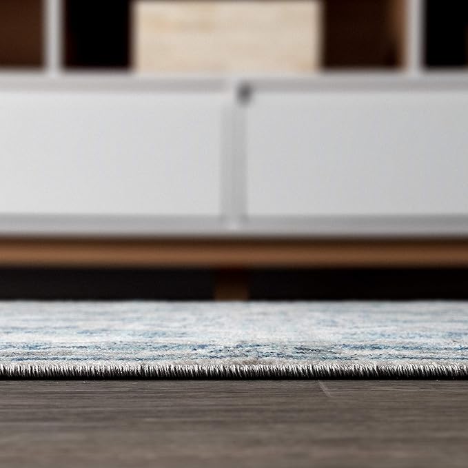 JONATHAN Y Modern Vintage Medallion Blue/Light Gray Indoor Area Rug, 8x10, Country, Floral, Easy-Cleaning for Living Room, Bedroom, Kitchen, Pet Friendly, Non-Shedding (MDP106A-8)