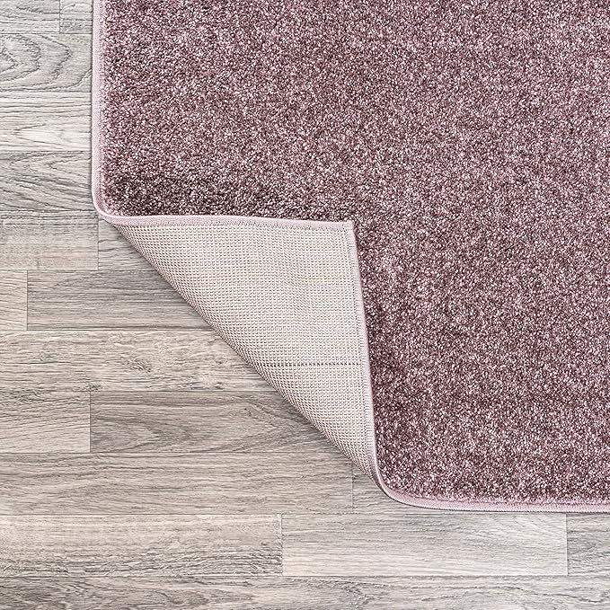 JONATHAN Y Haze Solid Low-Pile Light Purple Runner Rug 2x14, Coastal,Bohemian,Minimalist,Classic, Easy-Cleaning for Living Room,Bedroom,Kitchen,Pet Friendly,Non-Shedding (SEU100R-214)