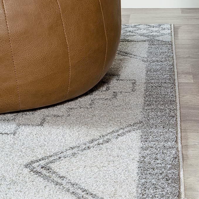 JONATHAN Y Amir Moroccan Beni Souk Cream/Gray 6x6 Square Indoor Area Rug, Bohemian, Scandinavian, Easy-Cleaning for Living Room, Bedroom, Kitchen, Pet Friendly, Non-Shedding (MOH200B-6SQ)