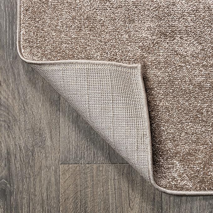 JONATHAN Y Haze Solid Low-Pile Brown 5x5 Square Indoor Area Rug, Coastal,Bohemian,Minimalist,Classic, Easy-Cleaning for Living Room,Bedroom,Kitchen,Pet Friendly,Non-Shedding (SEU100J-5SQ)