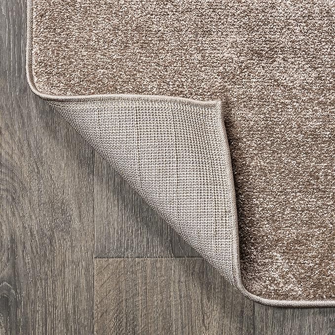 JONATHAN Y Haze Solid Low-Pile Brown 6x9 Oval Indoor Area Rug, Coastal,Bohemian,Minimalist,Classic, Easy-Cleaning for Living Room,Bedroom,Kitchen,Pet Friendly,Non-Shedding (SEU100J-6OV)
