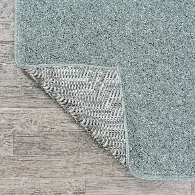 JONATHAN Y Haze Solid Low-Pile Aqua Blue Runner Rug 2x14, Coastal,Bohemian,Minimalist,Classic, Easy-Cleaning for Living Room,Bedroom,Kitchen,Pet Friendly,Non-Shedding (SEU100S-214)